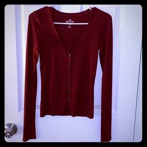 Reddish/maroon long sleeve